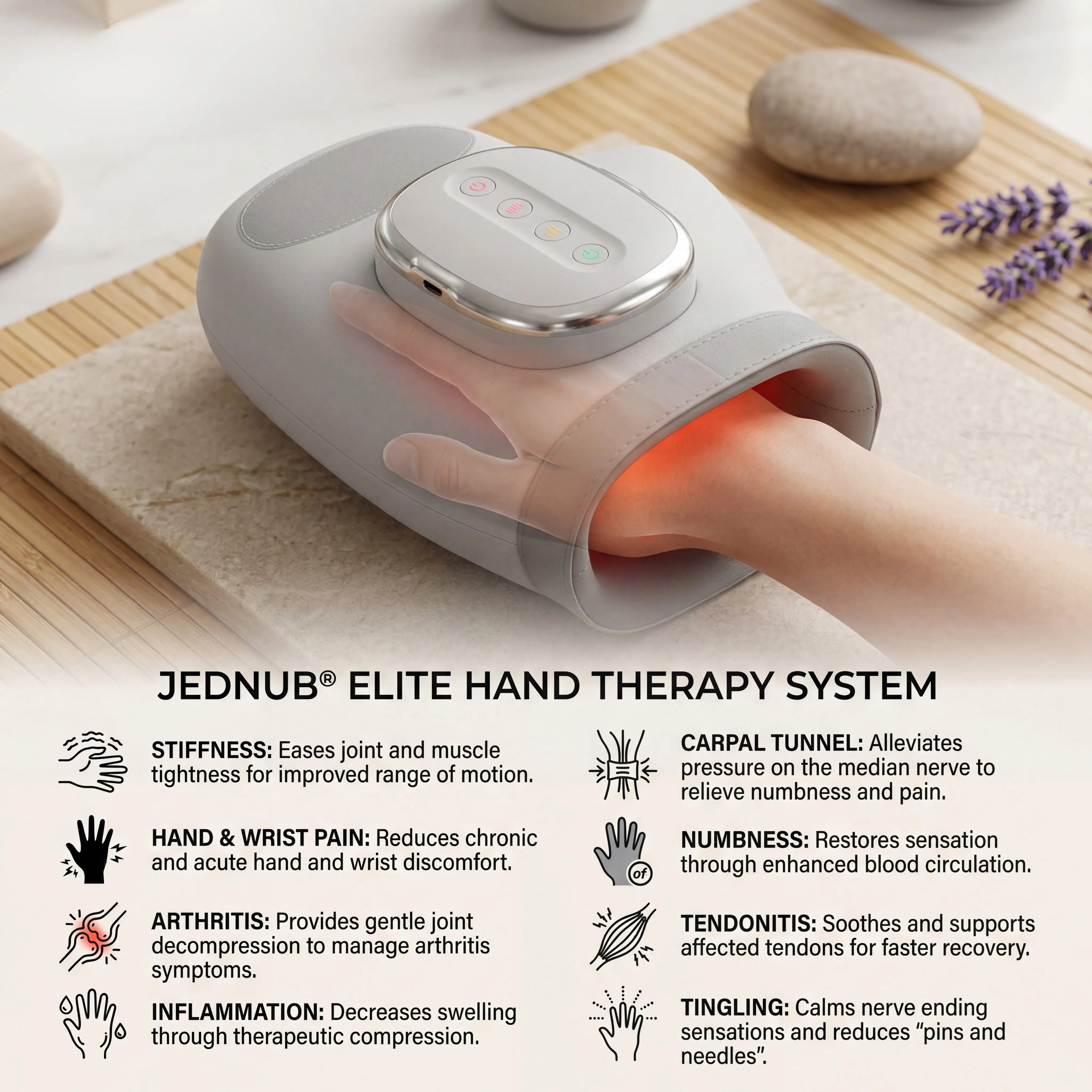 PalmPulse - Hand Massager for Arthritis, Carpal Tunnel & Joint Pain